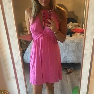 Pink express halter dress
